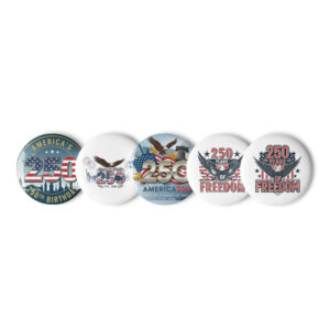 Set of pin buttons