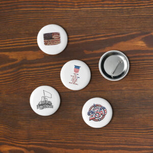 Set of pin buttons
