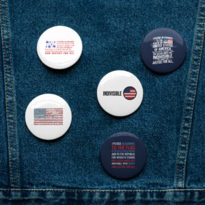 Set of pin buttons