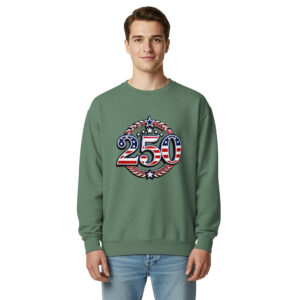 Unisex garment-dyed sweatshirt